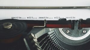 Typewriter rewrite...edit...rewrite...edit